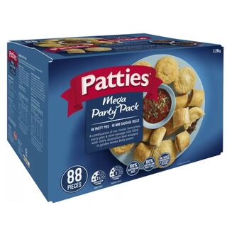 PATTIES MEGA PARTY PACK 88PK - 3.28KG