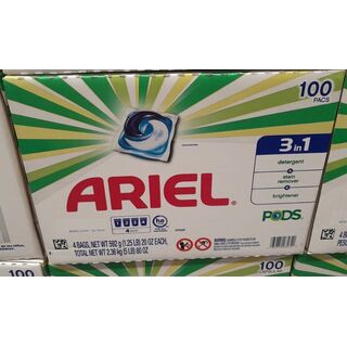 ARIEL 3-IN-1 LAUNDRY PODS 100 COUNT
