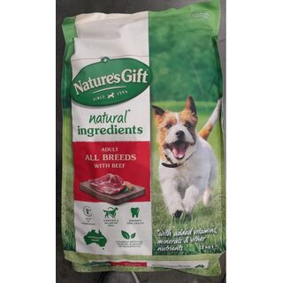 NATURE'S GIFT DRY DOG FOOD WITH BEEF 12KG